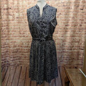 Robert Louis Dress Sleeveless Blue and White  Size Medium